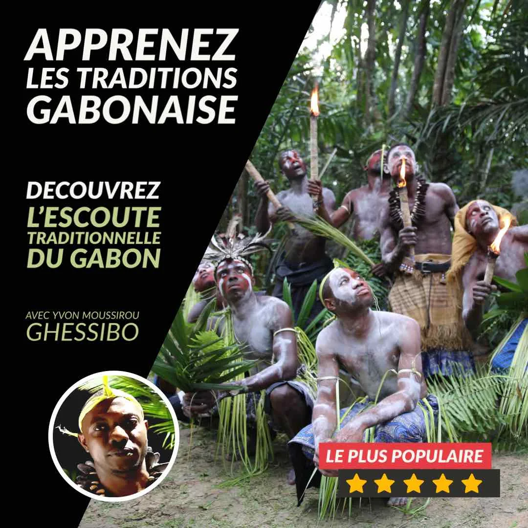 Affiche d’apprentissage des plantes et savoirs forestiers gabonais
