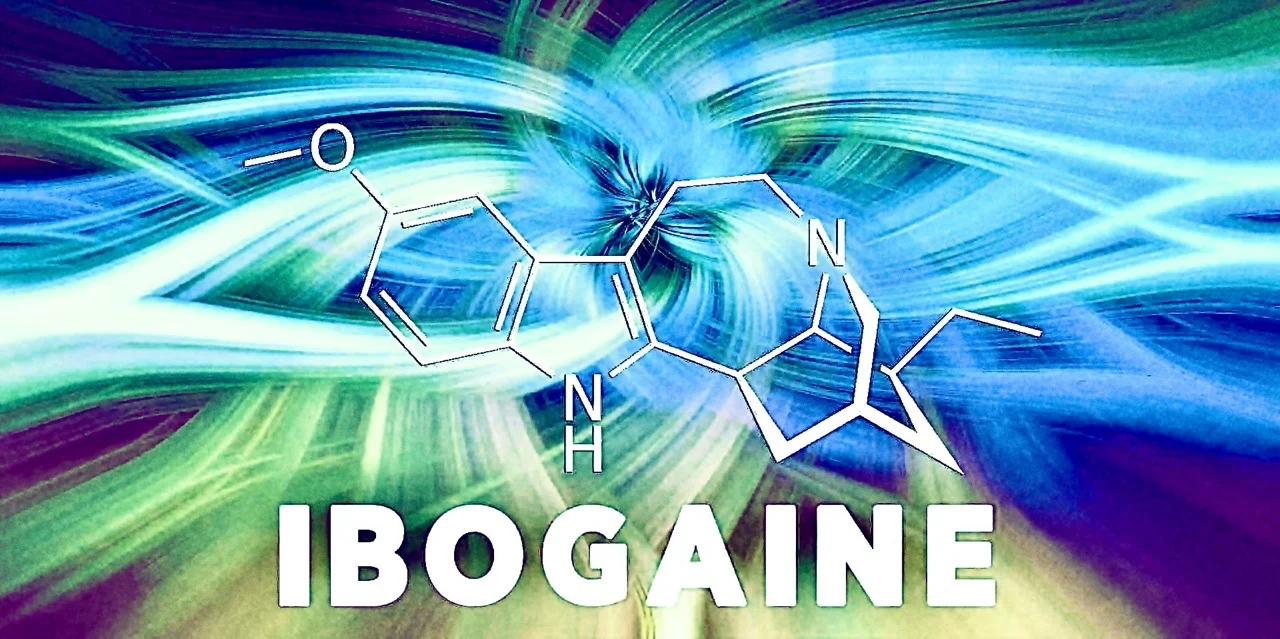 Illustration de l’ibogaïne et de structures moléculaires