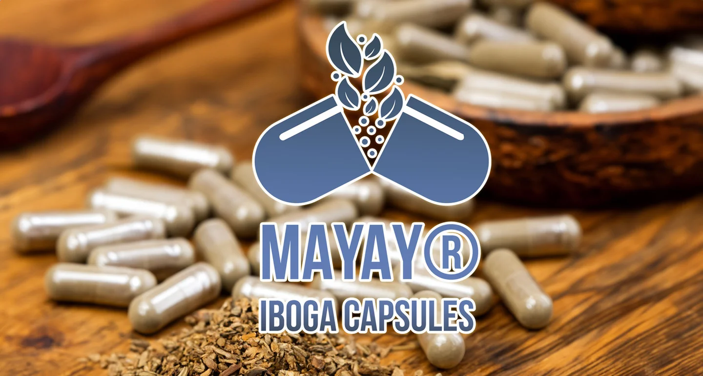 Visuel MAYAY Iboga Capsules avec racines et gélules